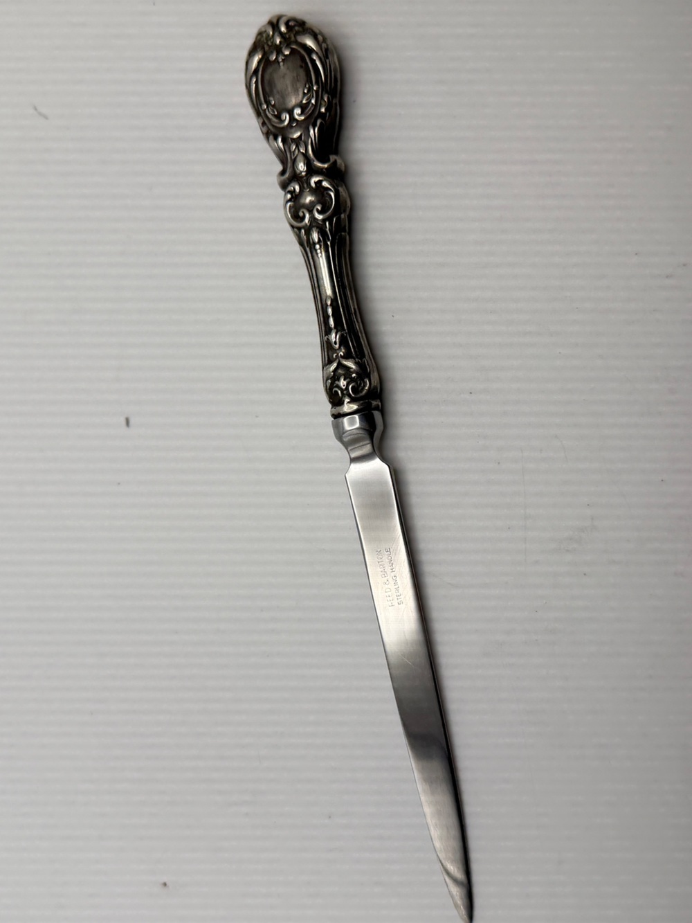 Reed & Barton Sterling Letter Opener Burgundy Pattern